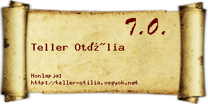 Teller Otília névjegykártya